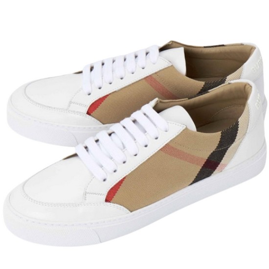 버버리 여성 하우스 체크 뉴 살몬드 스니커즈_8056712