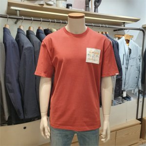 올젠 남성 올리버 PK블록 패치 라운드 반팔 티셔츠_ZOC2TR1311