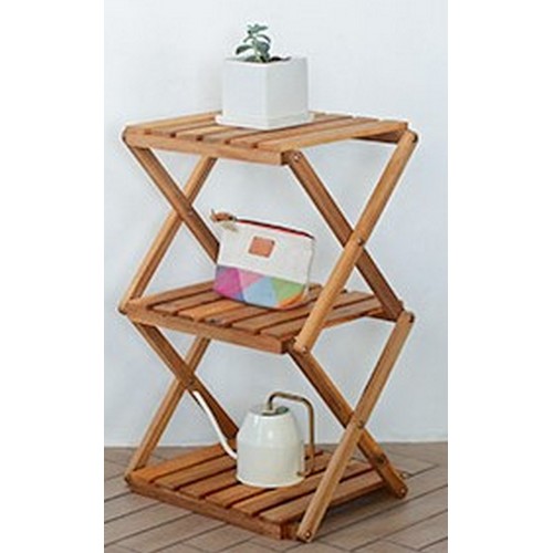 더글라스  원목 접이식 슬림 선반 3단