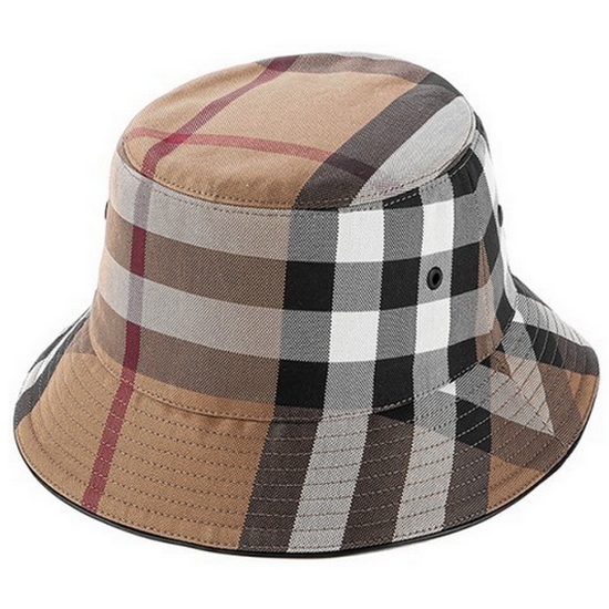 버버리 체크 코튼 버킷햇_8052981