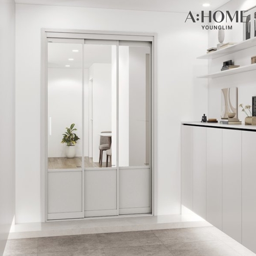 영림임업  트리플2 초슬림 3연동 ㅡ자 투명유리 고시형 중문