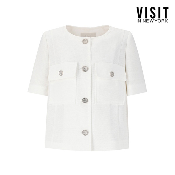 비지트인뉴욕 반팔트위드자켓 VY5JK34