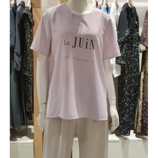 비지트인뉴욕 라운드 반팔 티블라우스VY5SS37