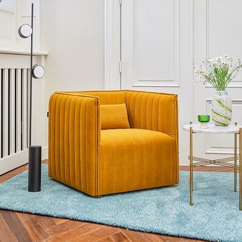 에싸 꼬모 벨루어 패브릭 소파 1인용