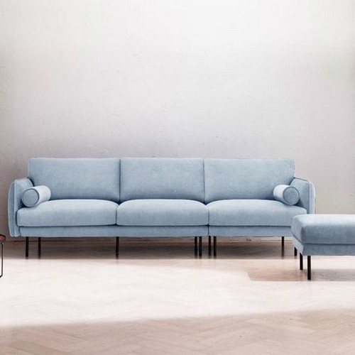 에싸 비트 컴팩트 러스티카 패브릭 소파 4인용