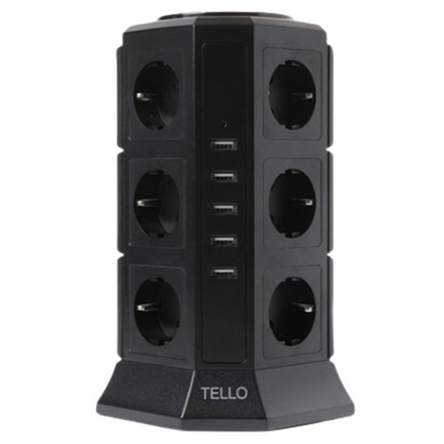 모닝아트  텔로 12구 메인스위치 타워 멀티탭