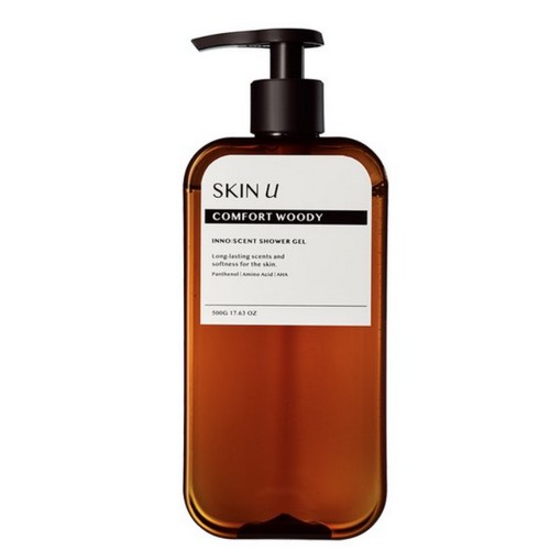 해피바스 스킨유 이노센트 샤워젤 컴포트 우디 500g