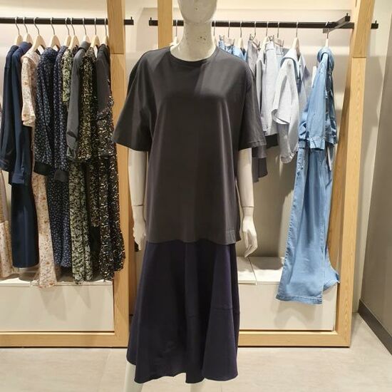 비지트인뉴욕VY5OP3C언발면배색원피스