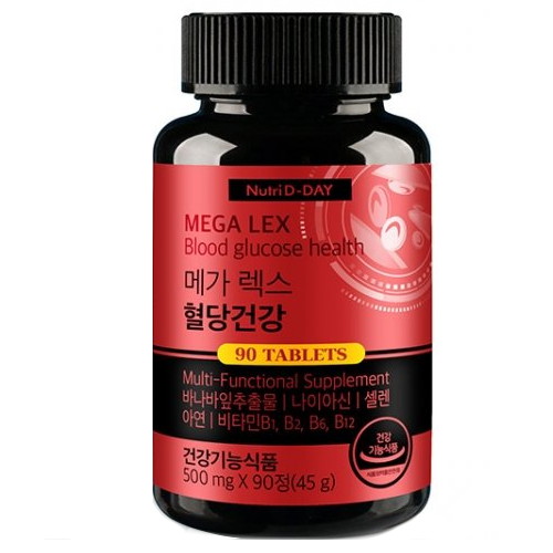 뉴트리디데이 메가렉스 혈당건강 바나바 500mg 90정