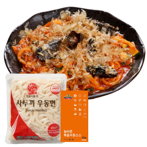 한일식품  본고장 사누끼 철판 볶음우동9팩 +볶음우동소스9팩