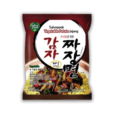 삼육식품 우리밀 채식감자짜장라면 128g[8개]