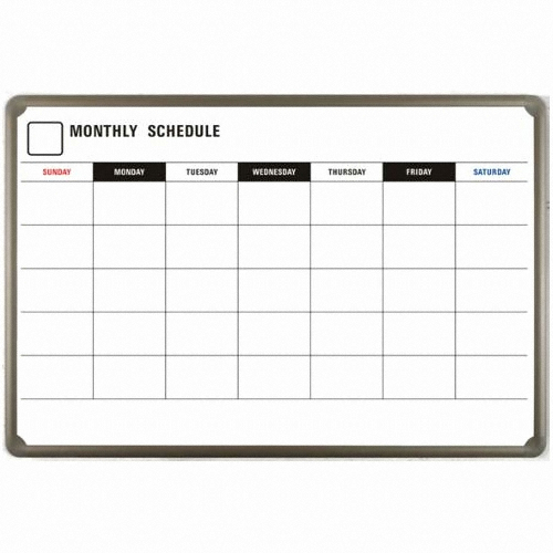 토탈하얀칠판  월중행사 영문 스케줄 보드 알루미늄