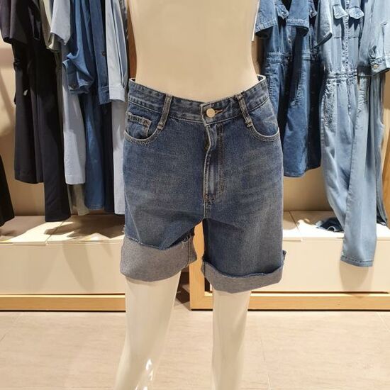 비지트인뉴욕 VY5DP5C 롤업데님 숏팬츠
