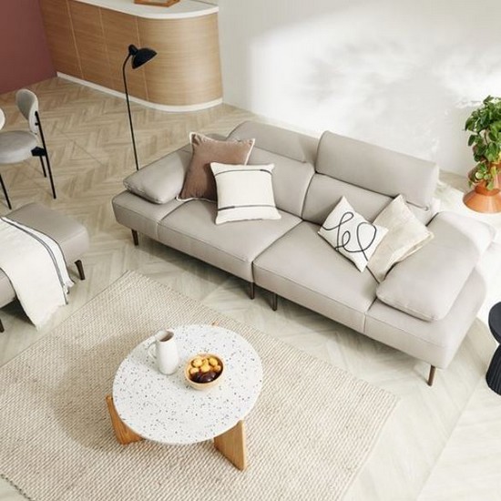 자코모 블랑쉬 기능성 럭스 이태리 천연통가죽 소파 3.5인용