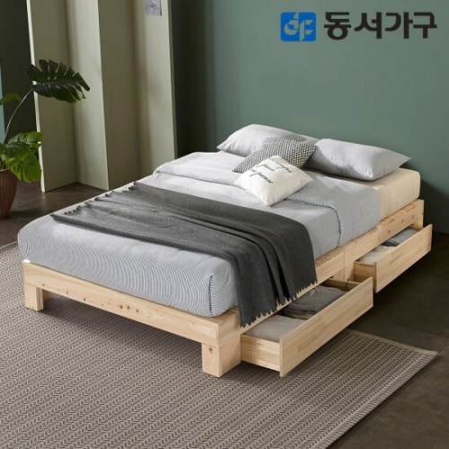 동서가구 힐링 히노끼 편백나무 평상형 서랍 침대 S [양면본넬스프링] - 에누리 가격비교