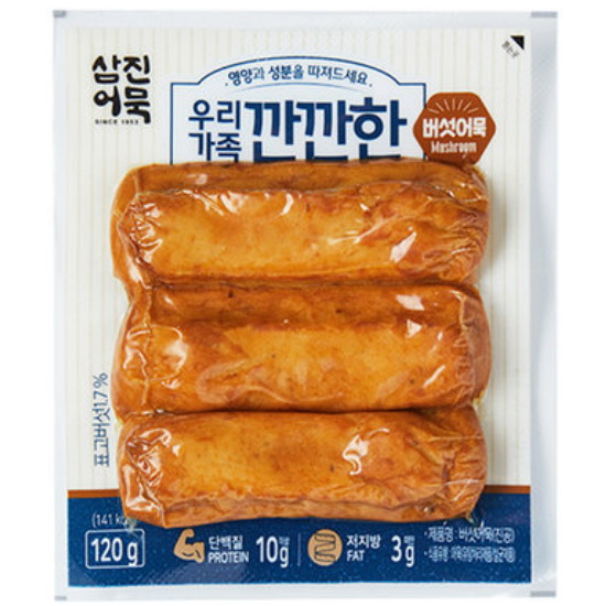 삼진식품 삼진어묵 우리가족 깐깐한 버섯어묵 120g [1개] - 에누리 가격비교