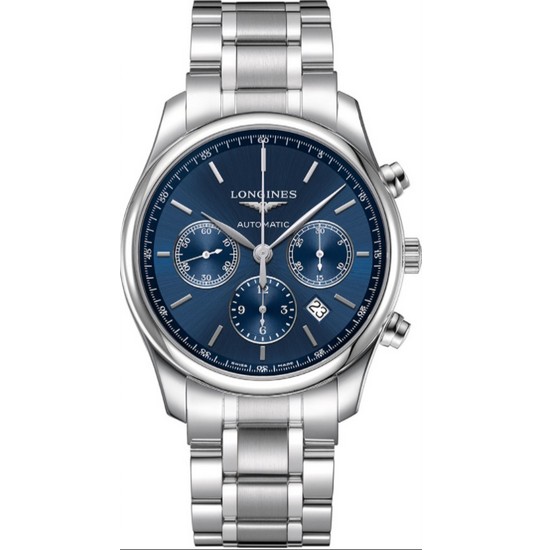 론진 마스터 컬렉션 쓰리 카운터 크로노그래프 블루 다이얼 42MM L2.759.4.92.6