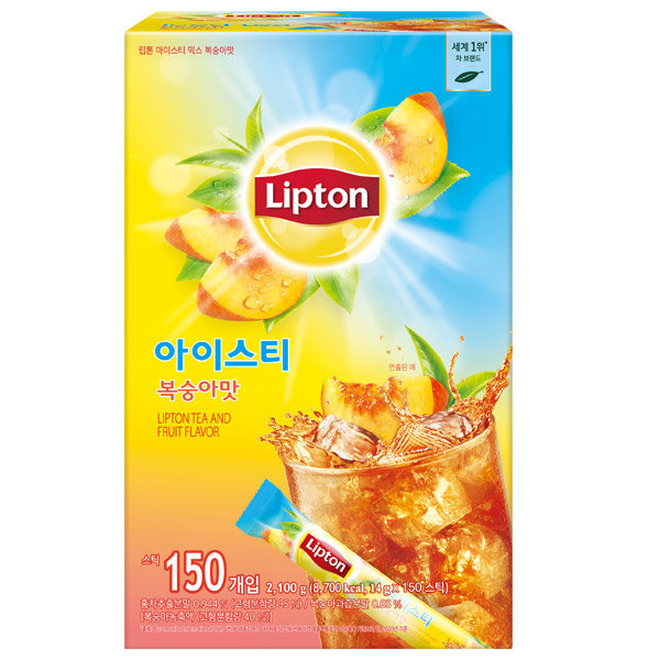 유니레버 립톤 아이스티 복숭아맛 14g 150개입