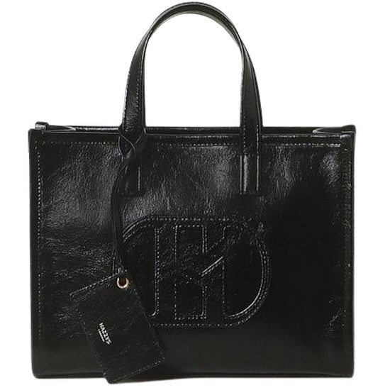 헤지스 여성 로고패치 토트백_HIBA2F509BK