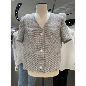 비지트인뉴욕 브이넥 트위드자켓VY5JK33