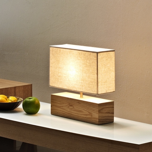 루미앤  스탠드나라 LED 린넨갓 우드 사각 단스탠드