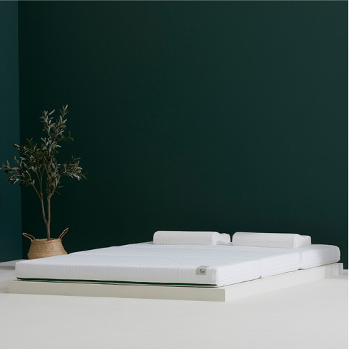 더코이즈 하드 천연라텍스 3단 접이식 토퍼 매트리스 SS