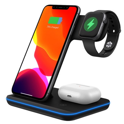 아이플로우  15W 3in1 아이폰 애플워치 에어팟 무선충전기