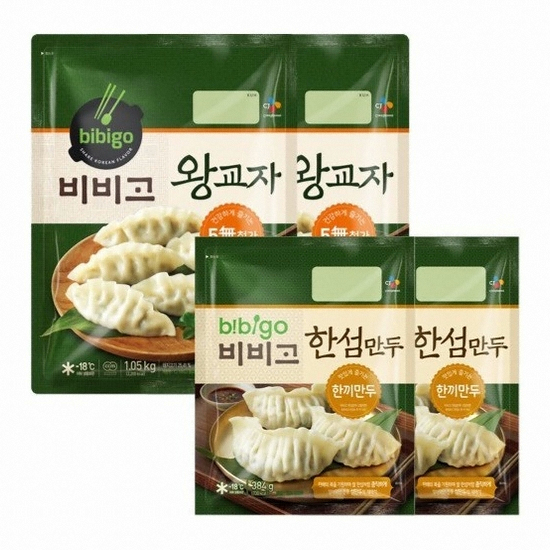 CJ제일제당 비비고 왕교자 1.05kg x 2 + 한섬만두 384g x 2