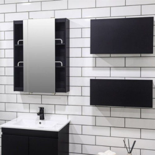 모카바스  슬라이드 욕실수납장 600 블랙