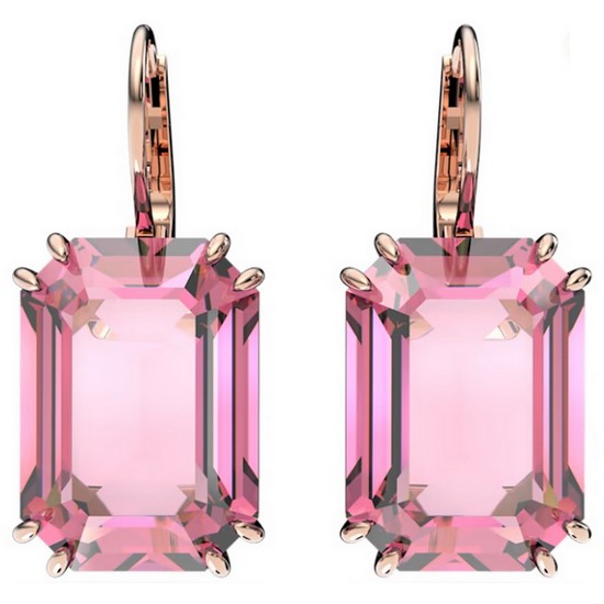 스와로브스키  Millenia 핑크 로즈골드 귀걸이 5619502