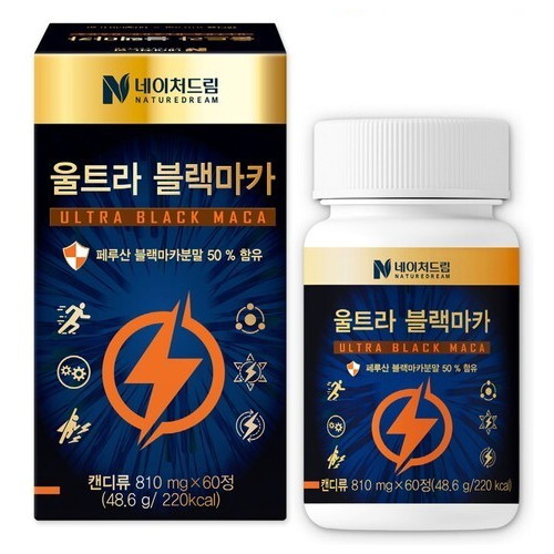 네이처드림 네이처 네이처 초고함량 울트라 블랙마카 810mg x 60정 x 1박스 아연