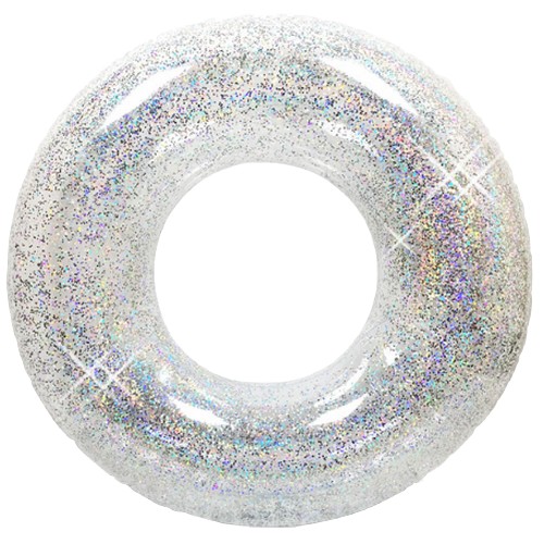 스윔어바웃  대형 실버 반짝이 원형 튜브 110cm