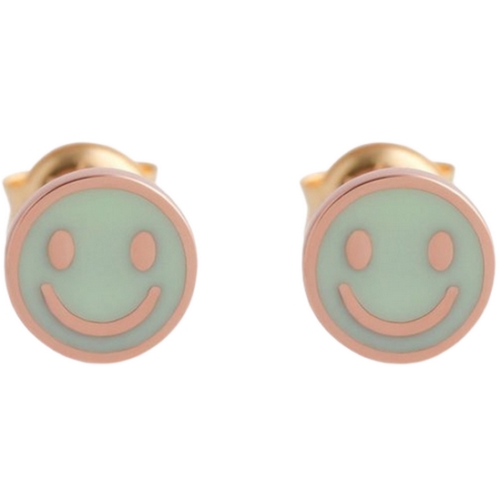 비앤비골드  14K 민트 에폭시 스마일 귀걸이 JNE32457