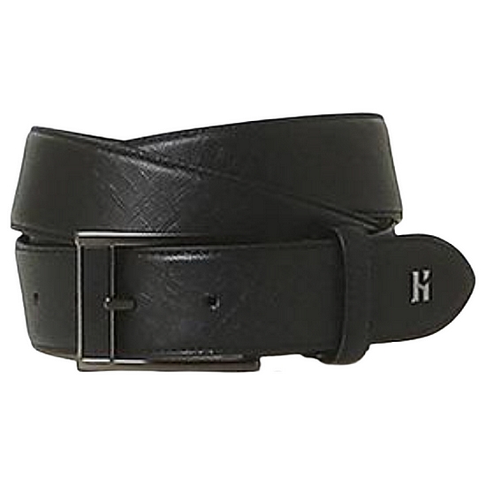 헤지스 남성 블랙 단색 소가죽 벨트_HJBE2F331BK