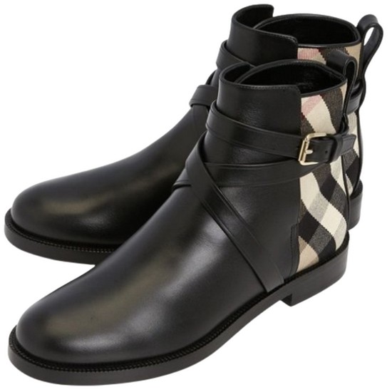 버버리 하우스 체크 NEW PRYLE HC FLAT 앵클 부츠_8056819