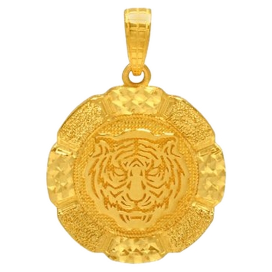 혼골드모아 골드모아 순금 펜던트 11.25g 원형 프레임 호랑이