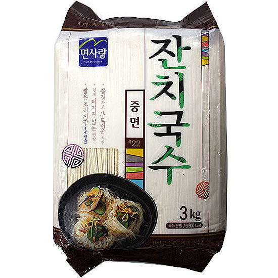면사랑  잔치국수 중면 3kg