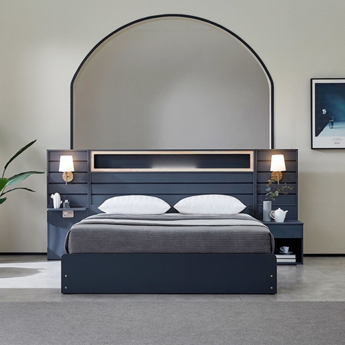 베디스 호텔식 피렌체 편백 평상형 LED침대 SS