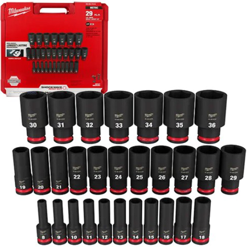 밀워키 1/2인치 롱 임팩트 소켓 세트 49-66-7015 (29pcs)