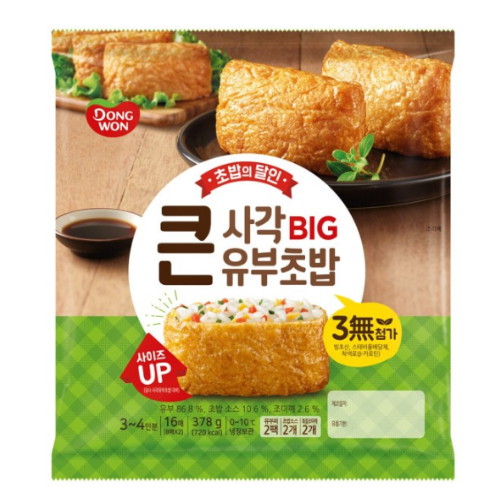 동원F&B  큰사각 유부초밥 378g