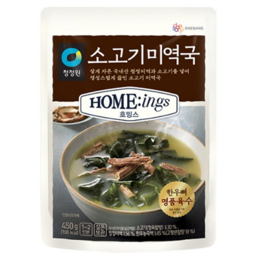 대상 청정원 호밍스 소고기 미역국 450g