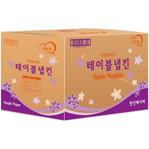 한진페이퍼 무형광 1겹 냅킨 90매 x 100밴드