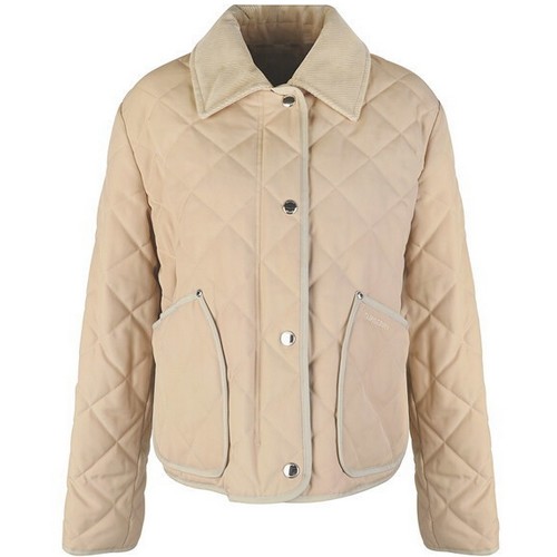 버버리 여성 코듀로이 칼라 다이아몬드 퀼팅 크롭 반 재킷 8056575