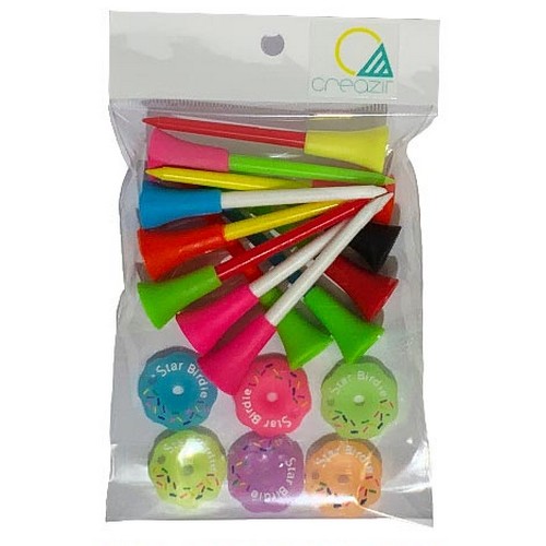 크레아지트 야광 도넛링+플라스틱 골프티 롱티 83mm