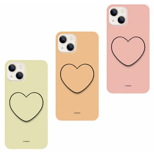 베락스  갤럭시A53 솔리드 3D 하트 스마트톡 파스텔 하드 케이스