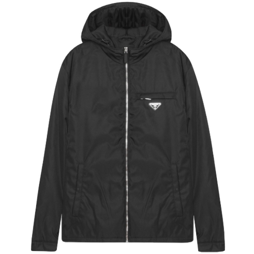 프라다 삼각로고 리나일론 후드 패딩 블루종 자켓_SGB776 1WQ8 F0002