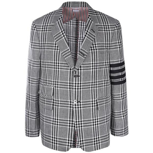 톰브라운 사선 체크 린넨 자켓_MJC348H 07889 980