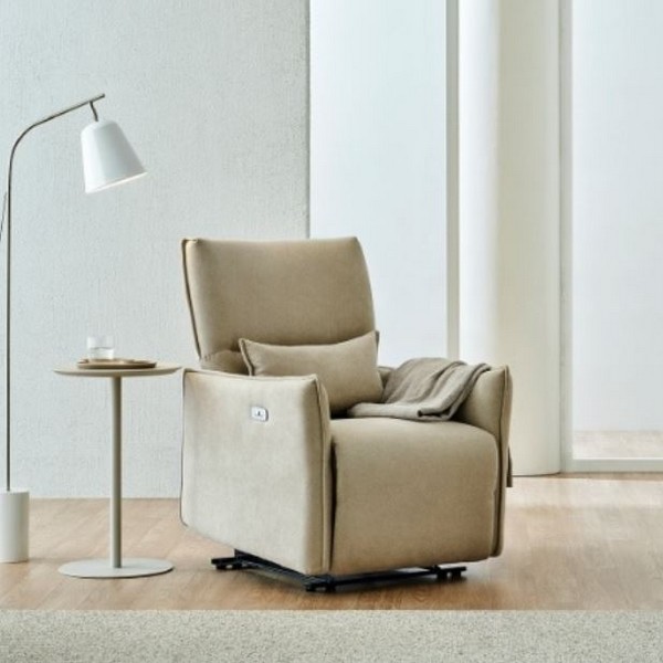 한샘 MVME 클레이 패브릭 리클라이너 1인용