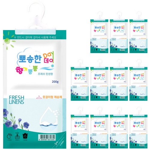 뽀송한데이 향기뿜뿜 옷걸이 제습제(프레쉬 린넨향) 200g