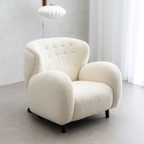 웰퍼니쳐 바비 양털 부클레 패브릭 소파 1인용